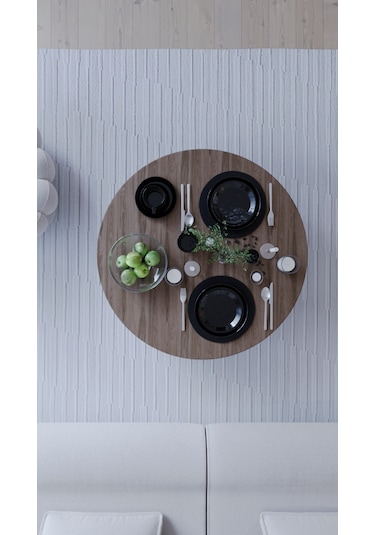 Kozalak Şık Katlanabilir Yuvarlak Yer Sofrası