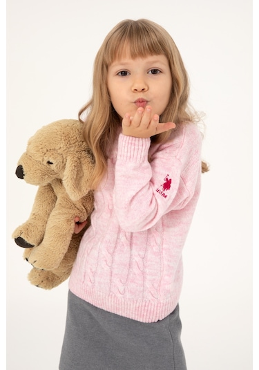 U.s. Polo Assn. Kız Çocuk Pembe Kazak /triko 50297150-vr041 Pembe