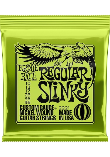 Ernie Ball P02221 Regular Slinky Nickel 10-46 Elektro Gitar Teli