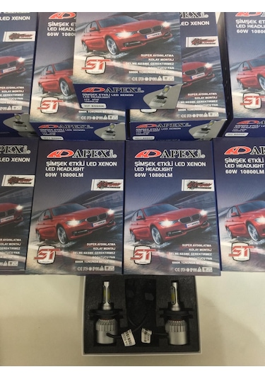 Hb4 9006 Apexi 10800 Lümen Şimşek Etkili Beyaz Apexi Led Zenon