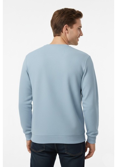 Dynamo Erkek Sıfır Yaka Selanik Sweatshirt Regular Kalıp Bgl-st04926 Mavi
