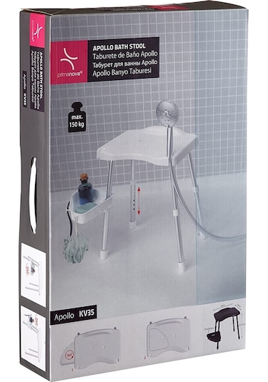 Primanova Apollo Banyo Duş Taburesi Beyaz M-Kv35-01 Beyaz