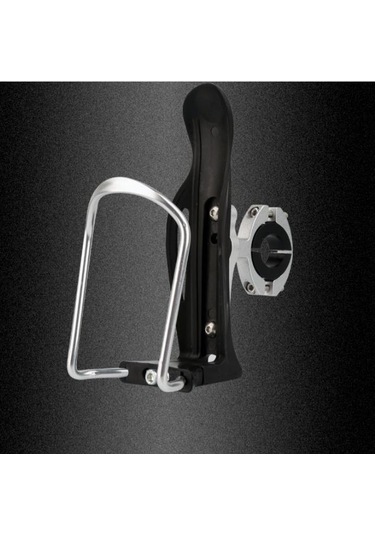 Gümüş Mtb Bisiklet Su Şişesi Tutucusu 90 Derece Dönebilen Adaptör İle Bisiklet Bardak İçme Şişe Kafesi Dağ Bisikleti Aksesuarları İçin Gümüş
