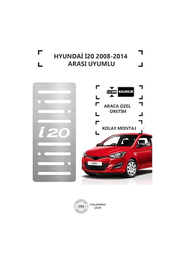 Hyundaı İ20 2008-14 Ayak Dinlendirme Pedalı Krom Ayak Dayama Pedalı