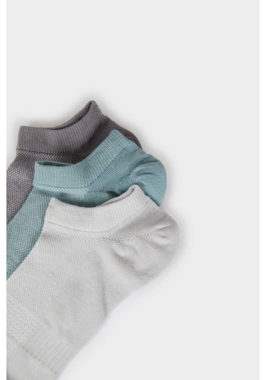 DeFacto Erkek 3'lü Pamuklu Sneaker Çorap D9954AXNSKR1