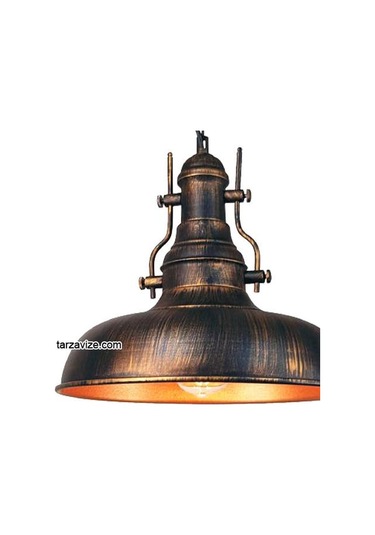 Tarzavize Trt7 Dekoratif Bakır Eskitme Retro Sarkıt Avize