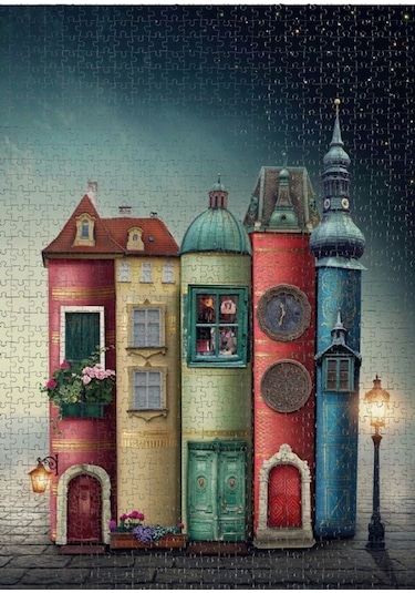Nova Puzzle - 1500 Parça Fantastik Kitap Şehir Mini Puzzle