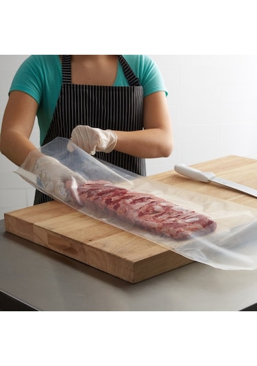 Tırtıklı Rulo Vakum Torbası Poşet Çift Yüzey Tırtıklı 28 CM x 10 M