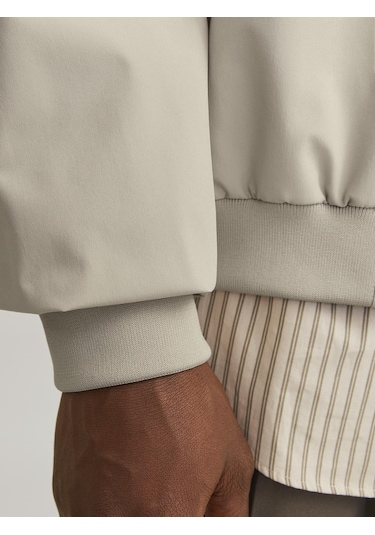 Jack & Jones Erkek Beyzbol Yaka Bomber Ceket - Charge - 12268608 Moonbeam Çok Renkli