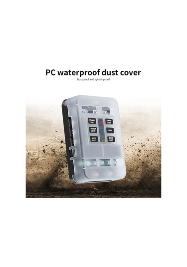 6 Yollu Sigorta Bloğu 6 Devre Sigorta Kutusu Tutucu Siyah