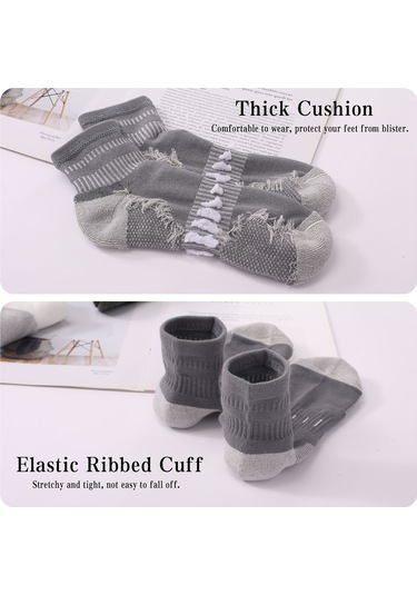 Konesam Unisex Spor Çorapları - Kalın Tulumlu Taban, Nem Emici, Elastik Yaka - Koşu, Bisiklet, Outdoor Aktivite İçin - Koyu Gri - Tek Beden Koyu Gri