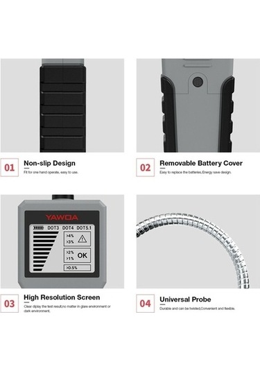 Moly Araba Fren Hidroliği Test Cihazı Xiaoguang Yawoa Bf200 Dijital Basınç Ölçer