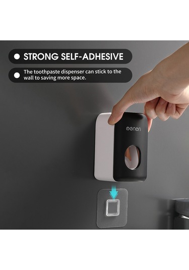 Mufunye Gri Duvar Tipi Otomatik Macun Sıkıcı - Vakum Teknolojisi, Montaj Kolay, Yıkama Kolay Abs Malzeme Macun Dahil Değil Gri