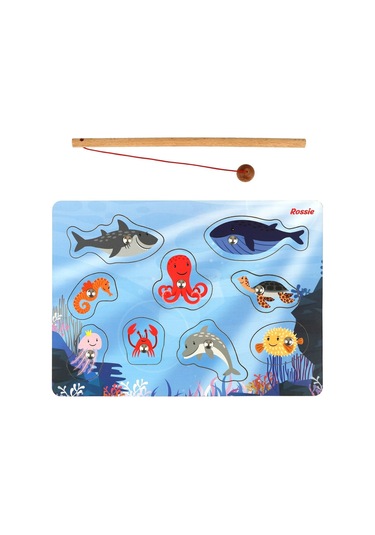 Rossie Ahşap Balık Tutma Oyunu Ve Puzzle