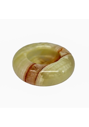 Oniks Doğal Taş Kültablası - Oval Kül Tablası
