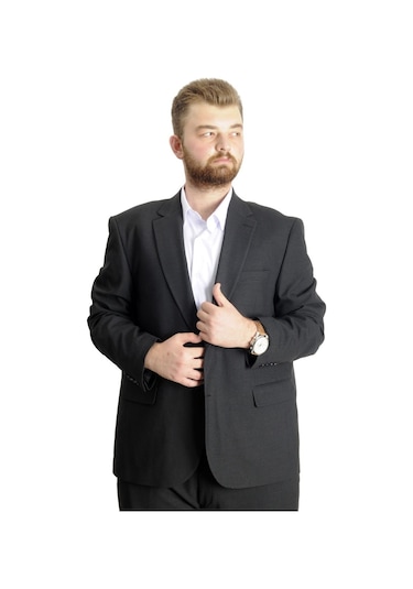 Mode Xl 21021F Superior Erkek Büyük Beden Takım Elbise Siyah