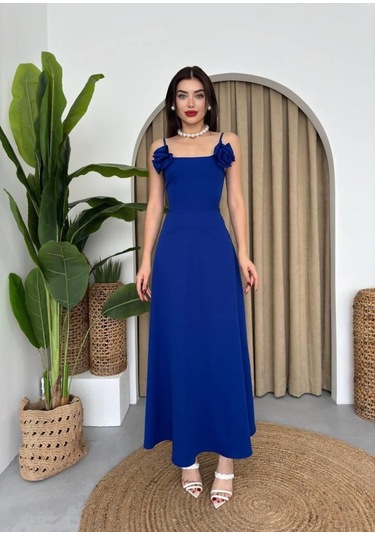 Matilda Gül İp Askılı Elbise Çok Renkli