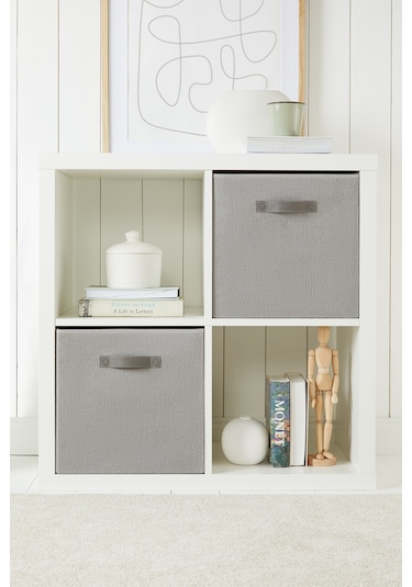 Ocean Home Textile 2'li Gri Renk Jüt Kutu Set 33x30x33 cm