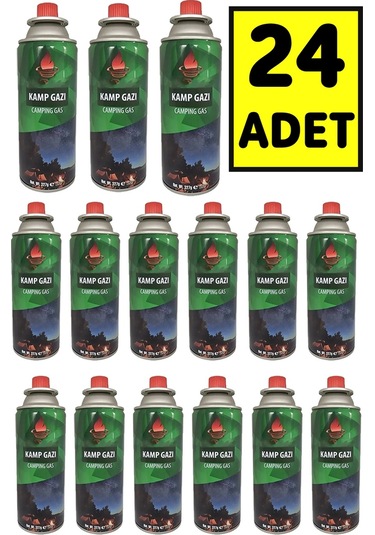 Markafox 24 Adet Gaz Kartuşu Set Pürmüz Gazı 227 G Yeşil