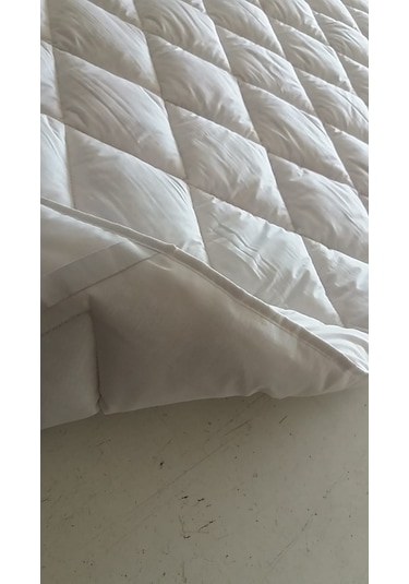 Doğal Pamuk Uyku Pedi Çift Kişilik Tüm Ölçüler Beyaz