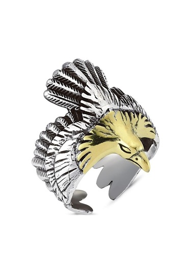 Boyu Ayarlı Kartal Gümüş Erkek Yüzük Msr282