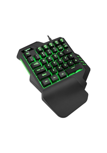 Hxsj G92 Tek El Klavye 35 Tuş Tek El Membran Mini 35 Tuş Oyun Klavyesi Rgb Arka Aydınlatmalı Usb Kablolu Çevrimiçi Oyun İçin Yedek
