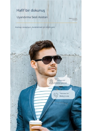Kablosuz Bluetooth 5.3 Akıllı Çağrı Güneş Gözlüğü