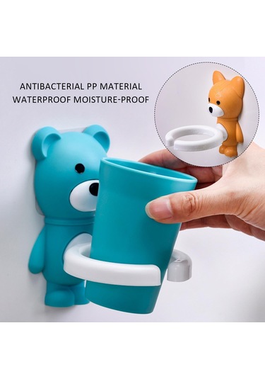 Karikatür Diş Fırçası Tutucu Çocuk Diş Fırçası Tutucu Vantuzlu Saklama Rafı Sabit Diş Fırçası Tutucu Duvara Monte Diğer