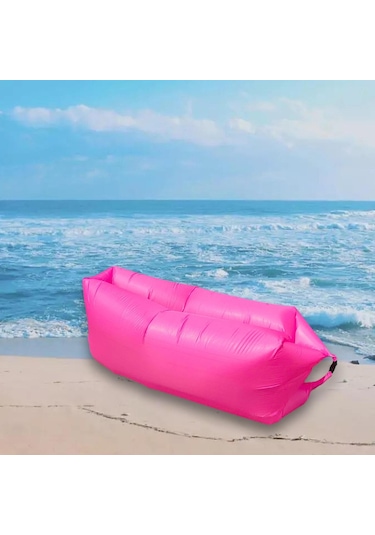 Suntek Şişme Hava Şezlong Kanepe Taşınabilir Kırmızı-gül Kırmızı