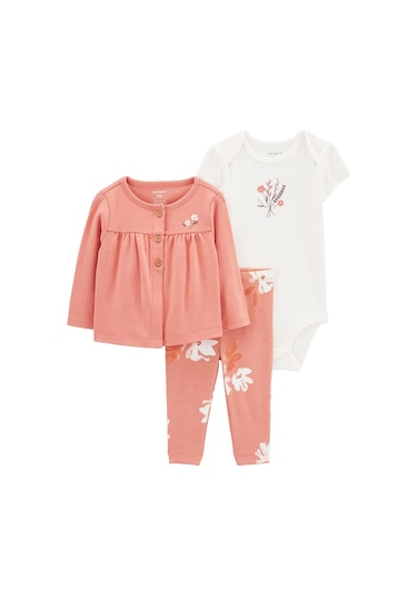 Carter's Layette Kız Bebek 3'lü Hırkalı Set 1p559210 Karışık Renkli 001