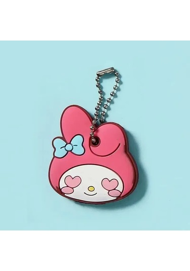 Mınıso 46 Modelli Toptan Anime Anahtarlık Kapağı - Minnie Karikatür Taşınabilir Anahtarlık Tutucu Açık Mavi Black