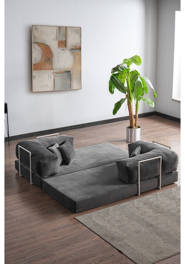 Legom Avanos Aktivite Koltuğu Yatak Olabilen Çok Amaçlı Kanepe Koltuk Takımı Antrasit Antrasit