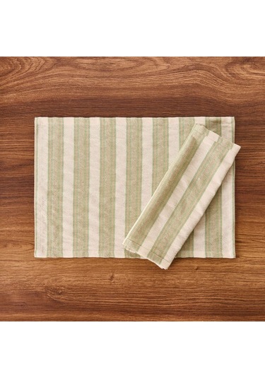 Evidea Soft Freya 2'li Amerikan Servis - Yeşil / Ekru - 35x50 Cm Yeşil / Ekru Yeşil - Ekru