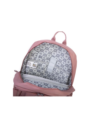 Nas Bag Unisex Büyük Boy Hafif Çok Gözlü Sırt Çantası Gül Kurusu Gül Kurusu