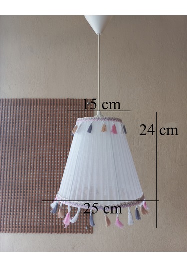 N-20 Beyaz Organze Yatak Odası Çocuk Ve Bebek Odası Avize Beyaz