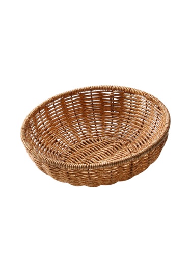 Suntek Rattan Ekmek Sepeti Taklit Dokuma Sepet Çok Amaçlı 20cmx6.5cm Diğer