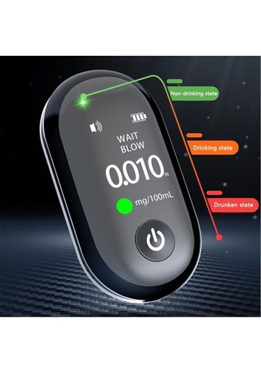 Taşınabilir Alkol Dedektörü Tft Ekran Yüksek Hassasiyetli Temassız Nefes Üfleme Test Cihazı Hızlı Tepki
