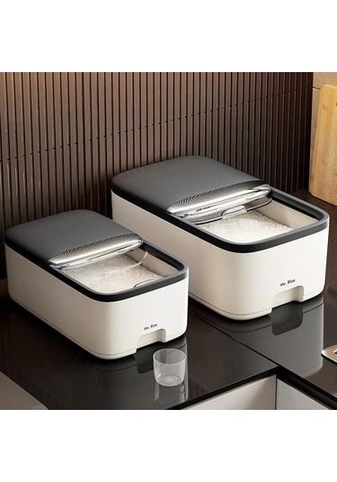 Pazly Tozu Suntek Saklama Maması L Kedi Kabı Gıda Ev Çamaşır Bx Gri