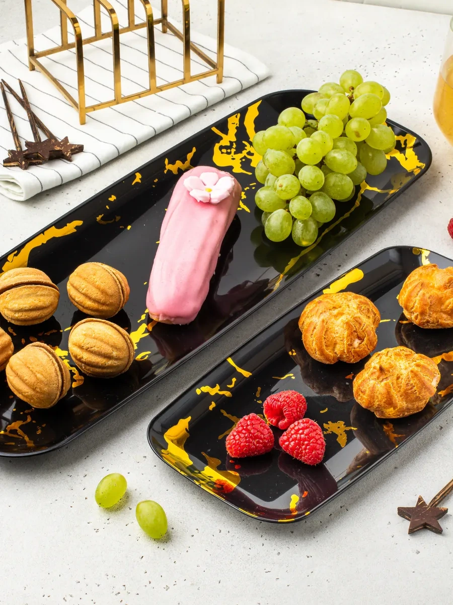 Family Co. Sunum İçin Tek Kullanımlık Plastik Tabaklar - 6 Adet. 372345689 100 adet