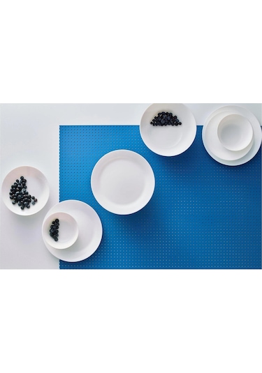 Ikea 24 Parça Oftast Yemek Takımı Meridyendukkan Beyaz Renk Modern Klasik Set Temperli Cam,