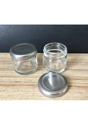 29 Cc Cam Kavanoz - 10 Adet - Gümüş Kapak. Mutfak.