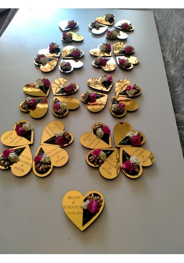 Magnet Kalpte Açan Çiçek Modeli Kişiye Özel