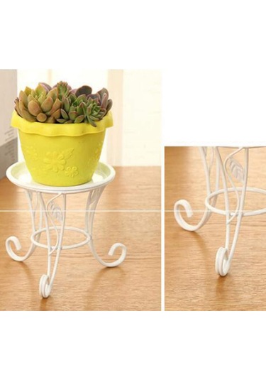 Çiçek Taburesi Metal Çiçek Standı, Avrupa Tarzı Tabure Balkon Zemin Bahçe Çiçek Saksısı Saksı Tutucu Dekor Bitki Rafı A