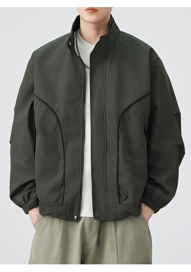 Snapbuy Rahat Ve Şık Düz Yakalı Erkek Ceketi Koyu Gri