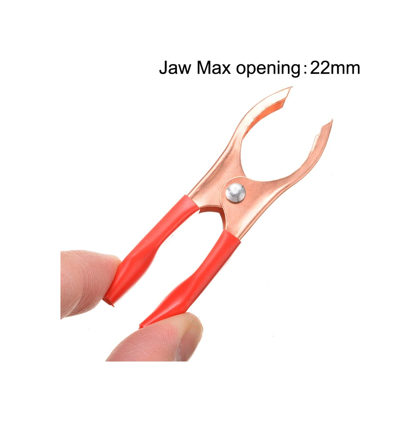 Mini Akü Takviye Batarya Maşası Krokodil Kıskaç Yalıtımlı Siyah Kırmızı 1 Takım Set