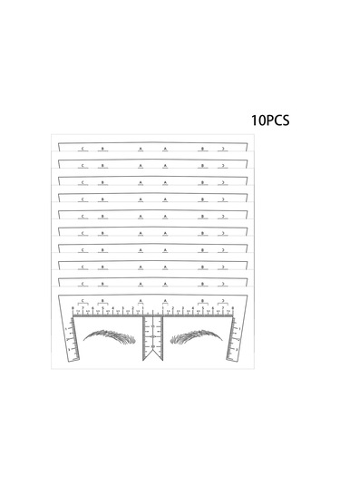 Wezone 10 Adet Tek Kullandırımlık Göz Kaşı Şablonu - Pvc Beyaz Ölçekli Tasarım Aracı, Profesyonel Ve Başlangıçcılar İçin Simetrik Kaş Çizimi Yardımcı Aleti