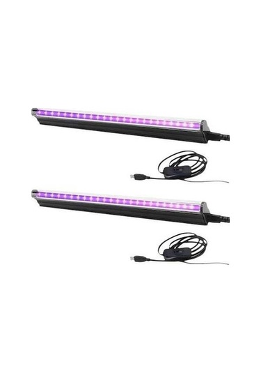 Opulentliving Taşınabilir Uv Led Işık Çubuğu - Usb Siyah Işık, Parti & Ktv İçin Floresan Dedektörü Siyah