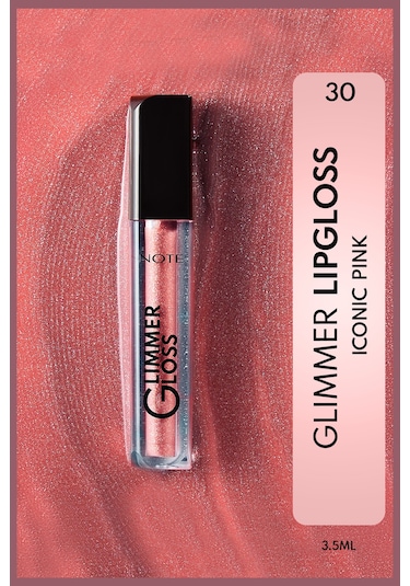 Note Cosmetique Glimmer Gloss Işıltılı Nemlendirici Dudak Parlatıcısı - 30 Iconic Pink