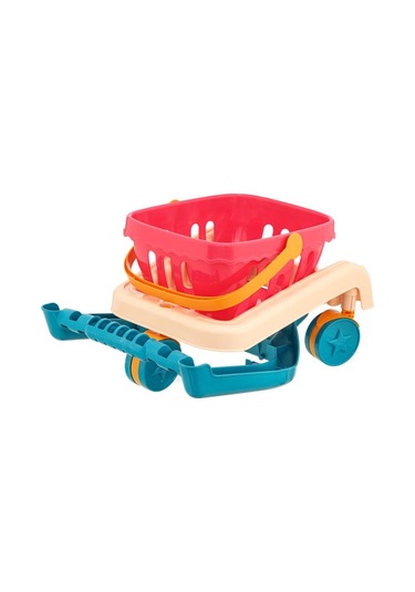 Oyuncak Sepetli Katlanır Market Arabası Kutulu By-647