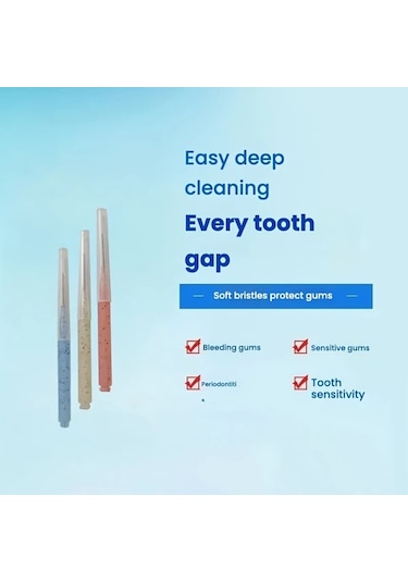 Willowhaven 10lu Mandıra Renkli Diş Arası Fırçası - Diş Plak Temizleyici, Nylon Spiral Kıllı